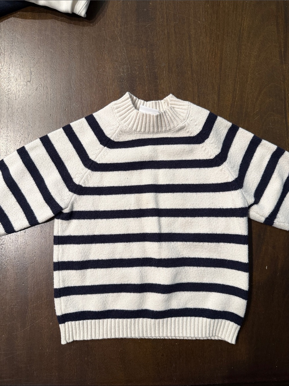 Zara Striped Crewneck Sweater - Navy & White 2-3T